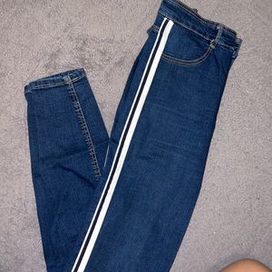 Zara Side Striped Skinny Jeans